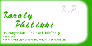 karoly philippi business card